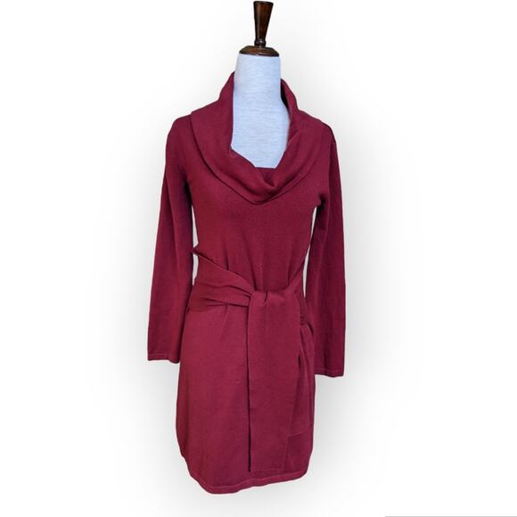 Boston Proper Cotton Silk Cashmere Cowl Neck Sweater Dress - Picture 4 of 8